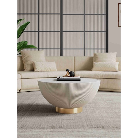 Manhattan Comfort Anderson Coffee Table in Cream CT012-CR